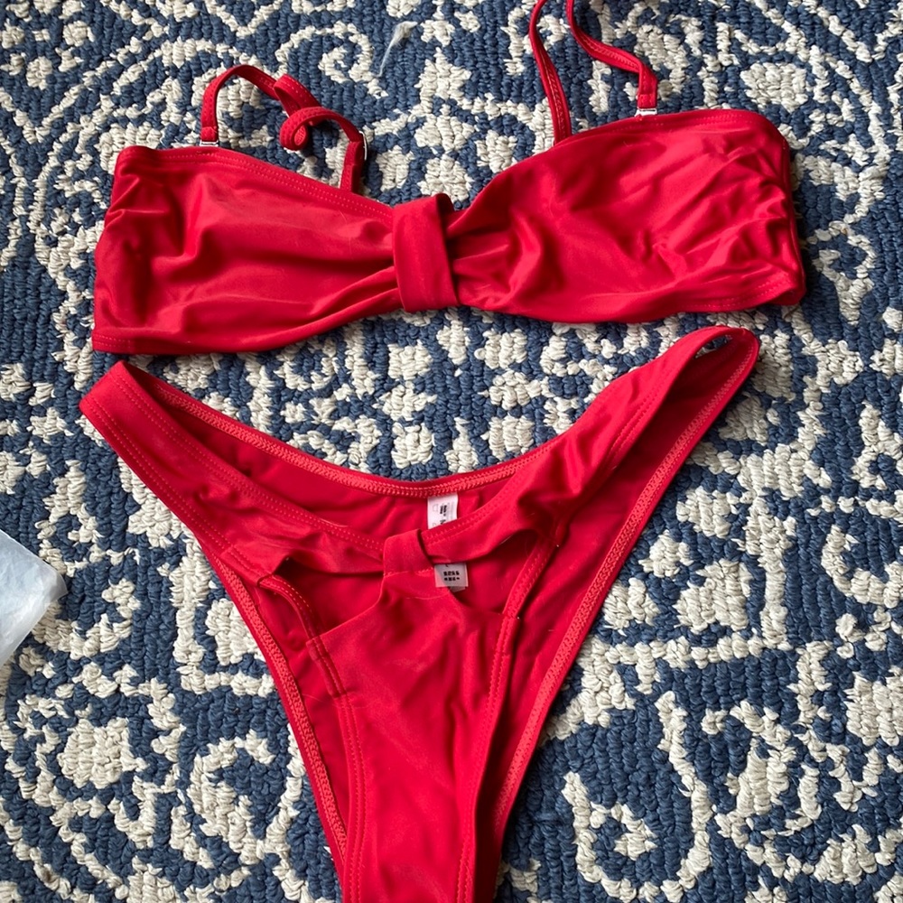 Zaful red hot bikini. Size M. Very good condition